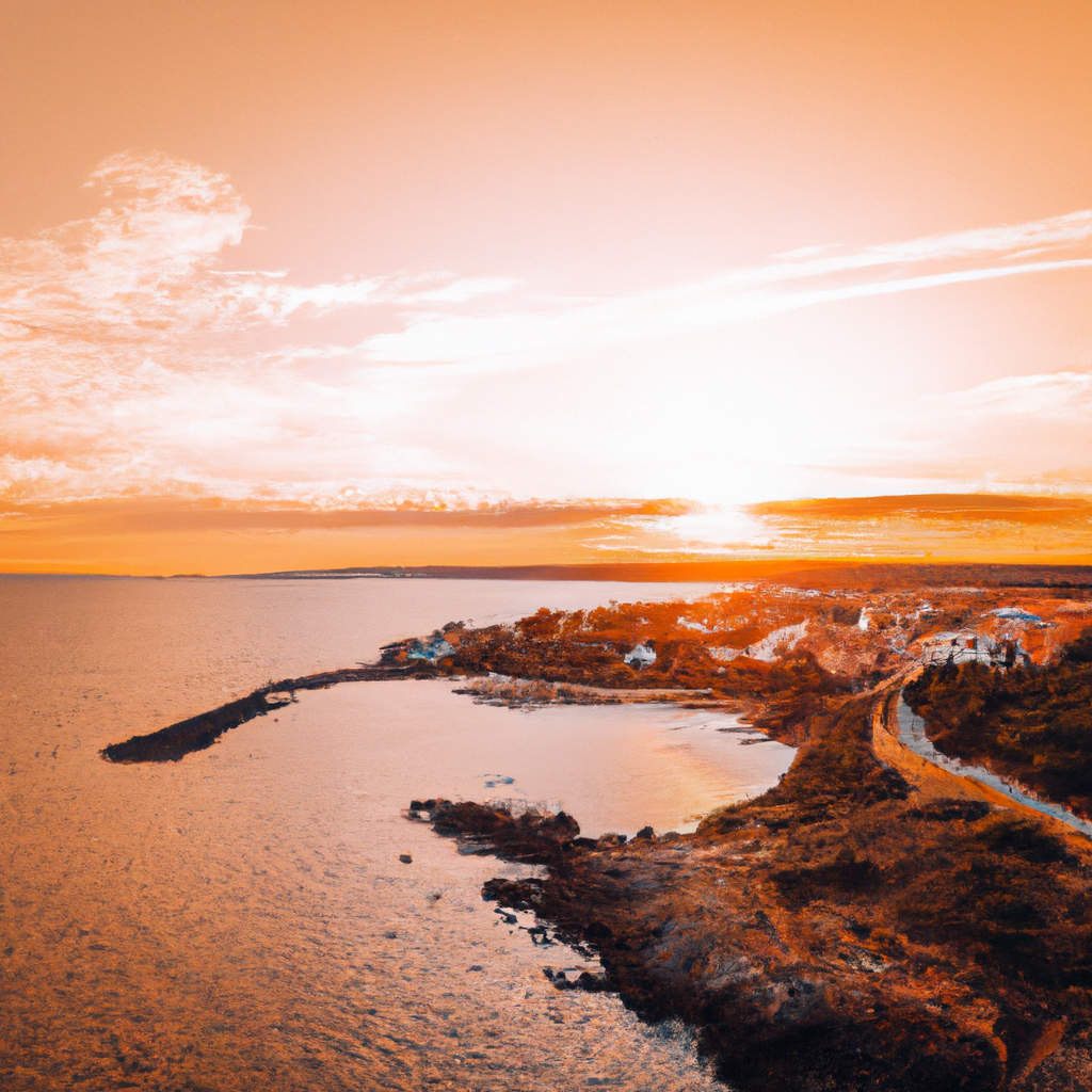 Séances au bord de mer sur les îles françaises avec lumière dorée